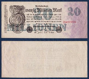 독일 1923년 20,000,000 마르크 - 극미