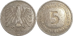 독일 1975년(F) 5 마르크