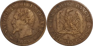 프랑스 1855(A)년 5 센티모
