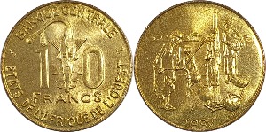 서아프리카연합 1997년 10 프랑 - 미사용