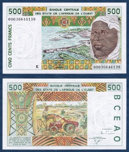 서아프리카연합(세네갈) 2000년 500 프랑 - 미사용