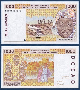 서아프리카연합(세네갈) 1998년 1,000 프랑 - 미사용