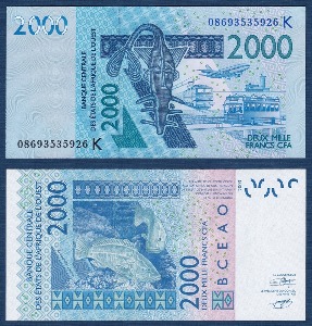 서아프리카연합(세네갈) 2003년 2,000 프랑 - 미사용
