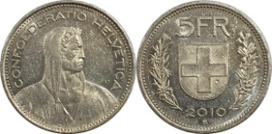 스위스 2010년(B) 5 프랑