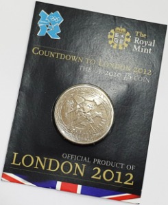 영국 2010년 런던올림픽 카운트 다운(2) 5 파운드 주화첩 - 미사용
