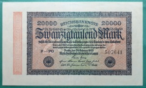 독일 1923년 GERMANY 20,000 MARK  -  극미