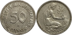 독일 1950년(D) 50 PFENNIG