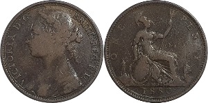 영국 1880년 1 페니