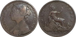 영국 1879년 1 페니