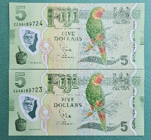 피지 2012-13년 5달러 ZZA~ 보충권 - 미사용
