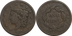미국 1837년 1 센트(Liberty Head / Matron Head Modified)