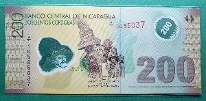 니카라과 2007년 200 코르도바 폴리머노트 - 미사용