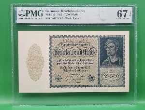 독일 REICHSBANKNOTE 1922년 10,000 MARK - PMG 67EPQ