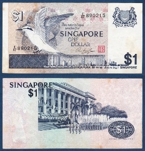 싱가포르 1976년 1 달러 - 미품