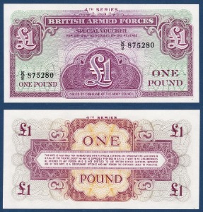 영국 1962년 1 파운드 군표(시리즈 4번) - 미사용