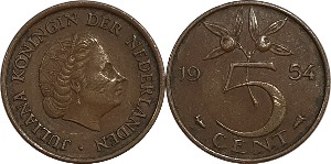 네덜란드 1954년 5 센트
