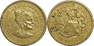 덴마크 2006년 10 Kroner(안데르센 탄생200주년 기념)