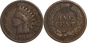 미국 1906년 인디언 헤드 1 센트