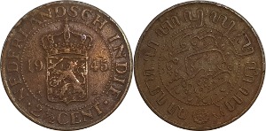 네덜란드령 동인도 1945년 2 ½ 센트