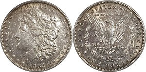 미국 1882년 모건 달러 은화 - 극미