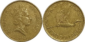 뉴질랜드 1991년 2 달러