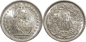 스위스 2011년 1/2 프랑