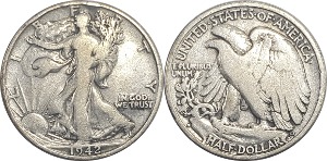 미국 1942년(S) 워킹리버티 하프달러 은화