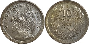 칠레 1933년 10 Centavos