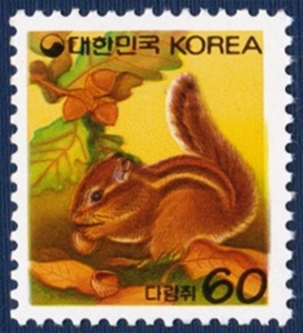 단편 - 1994년 기본료130원시기 보통우표(다람쥐, 60원)