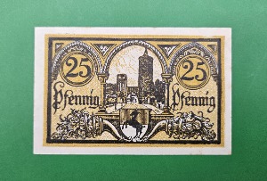 독일 1920년 NOTGELD 놋겔트 인플레이션 비상화폐 25페니히 - 미사용