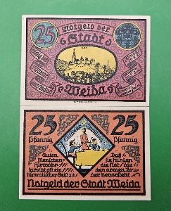 독일 1921년 NOTGELD 놋겔트 인플레이션 비상화폐 25페니히 - 미사용