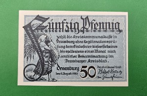 독일 1920년 NOTGELD 놋겔트 인플레이션 비상화폐 50페니히 - 미사용
