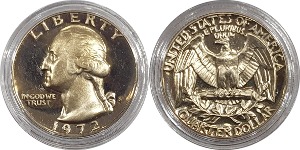 미국 1972년(S) 쿼터달러 - 미사용(프루프)
