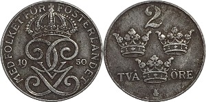 스웨덴 1950년 5 Ore