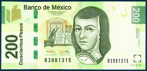 멕시코 2011년 200페소 - 미사용