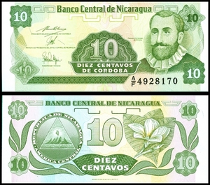 니카라과 1991년 10 센타보 - 미사용