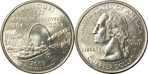 미국 주성립50주년 기념 쿼터달러 - 미주리(2003년, D)