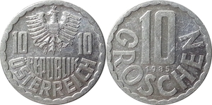 오스트리아 1985년 10그로센