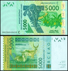 서아프리카연합(부르키나파소) 2003년 5,000 프랑 - 미사용